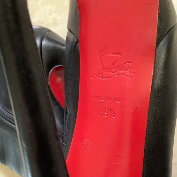 Christian Louboutin Black leather knee high  Bianca Botta 140 Boot size 39.5 IT - Picture 14 of 14
